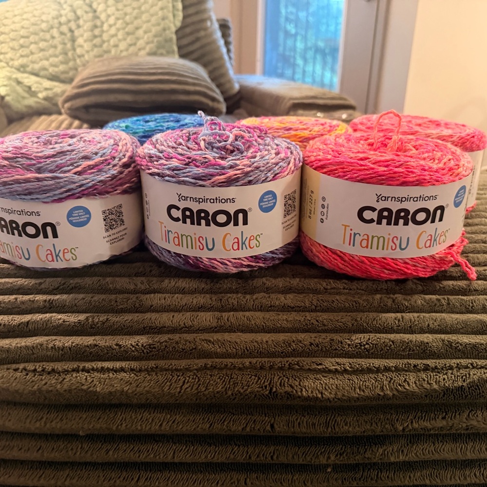 Caron Tiramisu Cakes Variegated Yarn - Pink and Pastel Mix